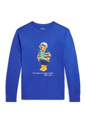 Boys 8-20 Polo Bear Cotton Jersey Long Sleeve T-Shirt