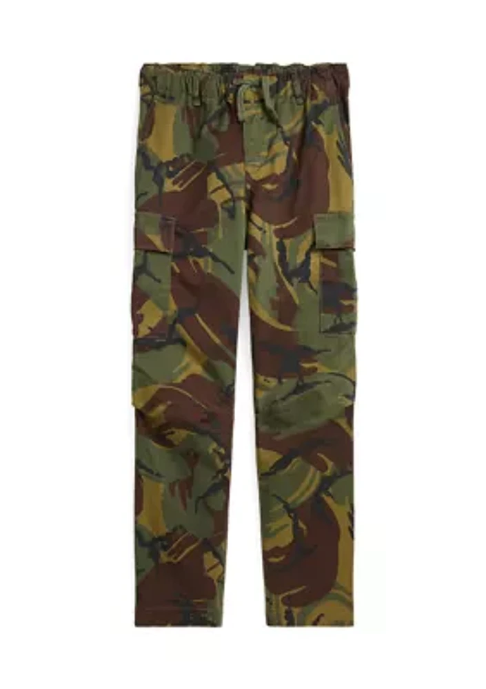 Boys - Camo Stretch Chino Cargo Pants