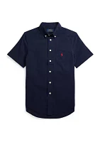 Boys - Cotton Seersucker Short Sleeve Shirt