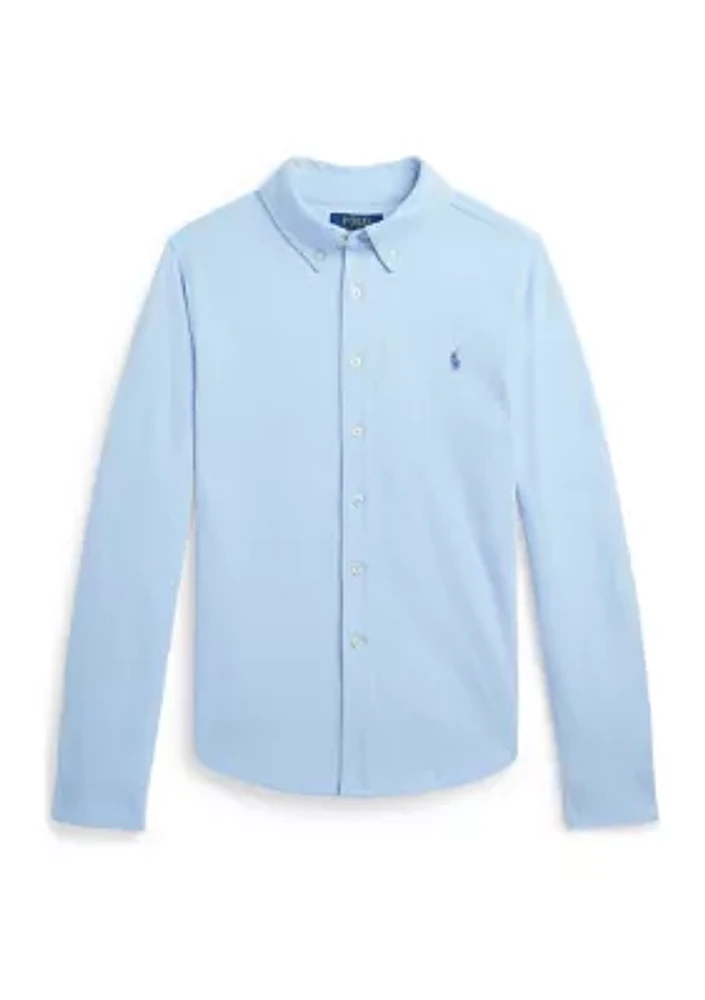 Boys 8-20 Featherweight Cotton Mesh Shirt