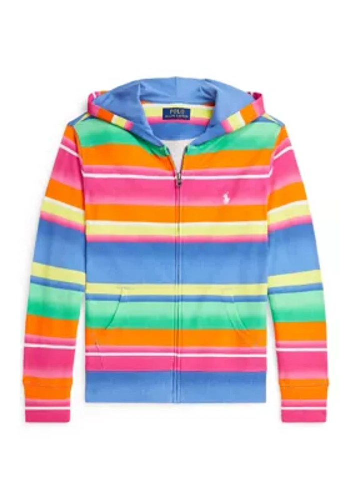 Boys 8-20 Striped Spa Terry Full Zip Hoodie