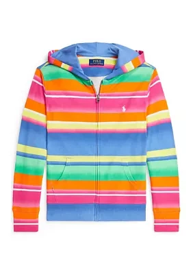 Boys 8-20 Striped Spa Terry Full Zip Hoodie