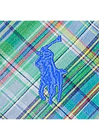 Boys 8-20 Plaid Linen Camp Shirt