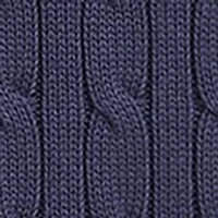 Boys 8-20 Cable Knit Cotton Polo Collar Sweater