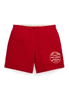 Boys - Baseball Printed Cotton Twill Shorts
