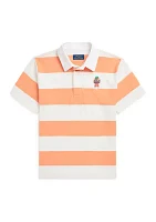 Boys 8-20 Polo Bear Short Sleeve Rugby Shirt