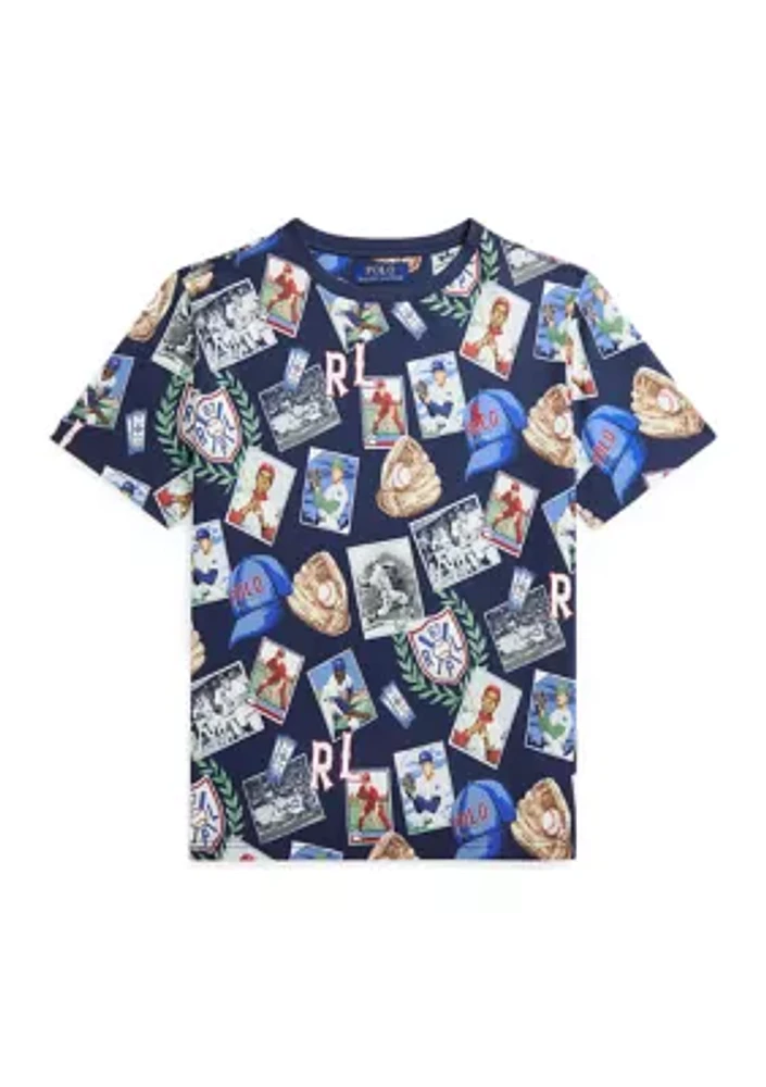 Boys 8-20 Baseball Printed Cotton Jersey T-Shirt