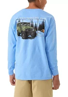 Boys 8-20 Long Sleeve Camp Truck Graphic T-Shirt