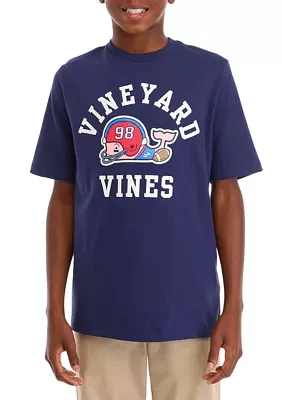 Boys 8-20 Football Player Whale Short Sleeve Graphic T-Shirt