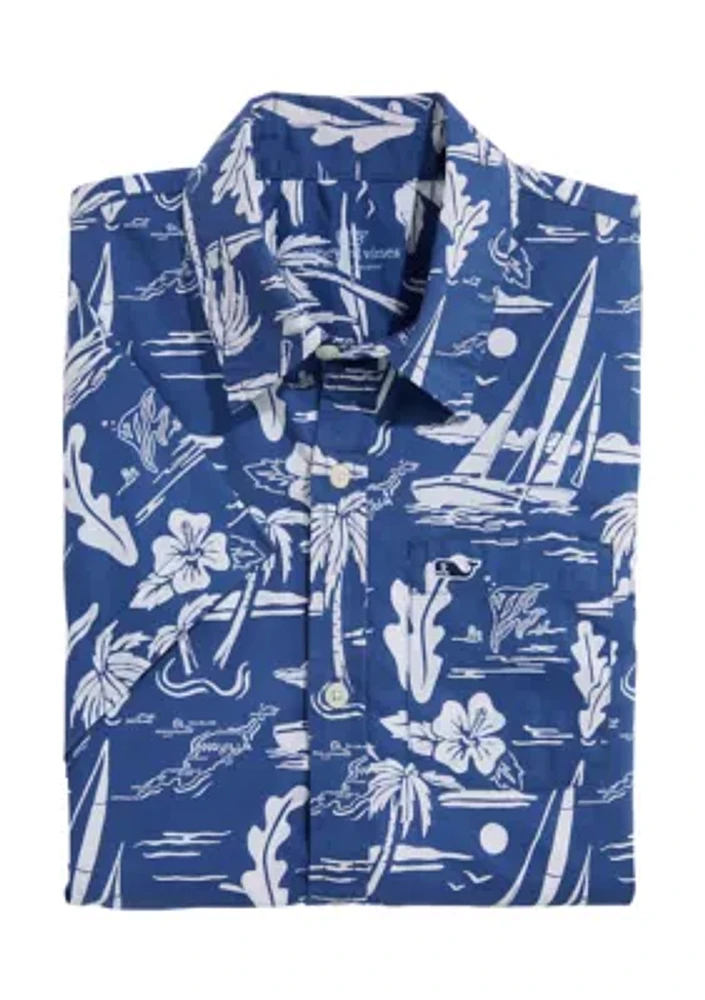 Boys 8-20 Island Floral Shirt