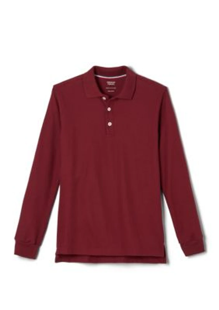 Boys Long Sleeve Piqué Polo Shirt