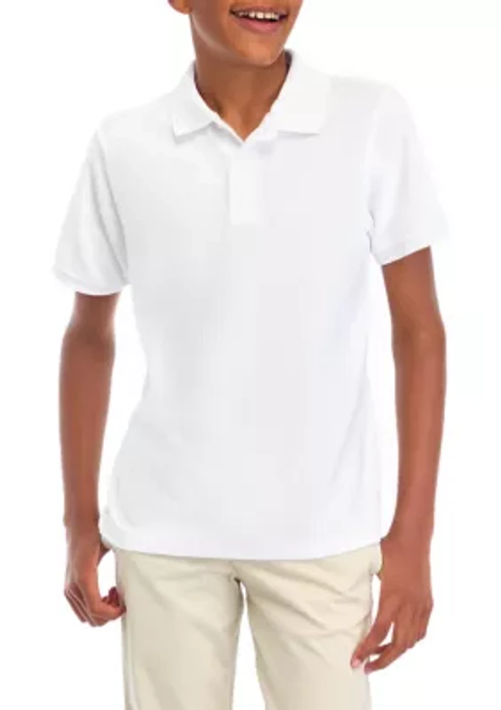 Boys 8-20 Short Sleeve Solid Polo Shirt