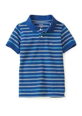 Boys 4-7 Double Stripe Piqué Polo Shirt