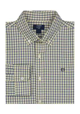 Boys 4-7 Woven Gingham Poplin Shirt