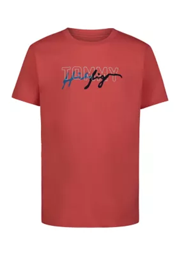Boys 4-7 Short Sleeve Signature Tangle Script Logo Graphic T-Shirt