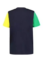 Boys 4-7 Flag Block Short Sleeve T-Shirt