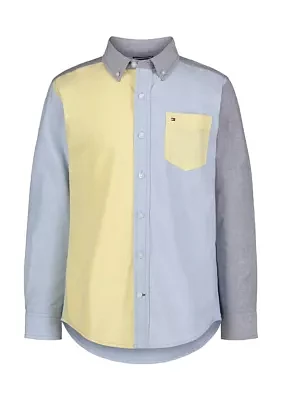 Boys 8-20 Quad Oxford Woven Button Down Shirt