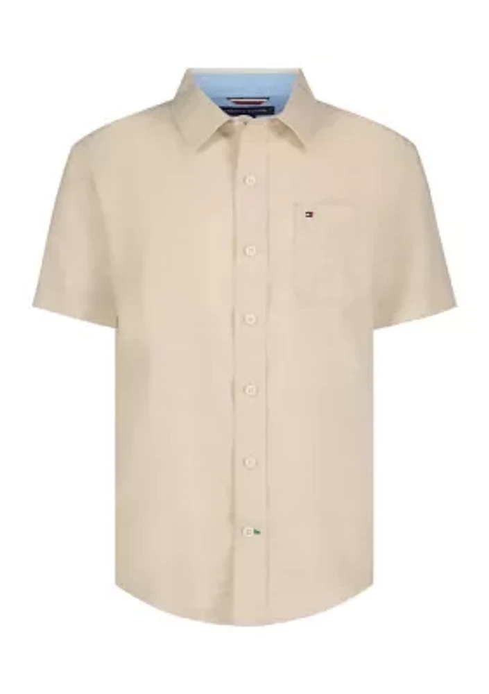 Boys 8-20 Tommy Textured Button Down Shirt