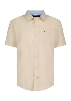 Boys 8-20 Tommy Textured Button Down Shirt