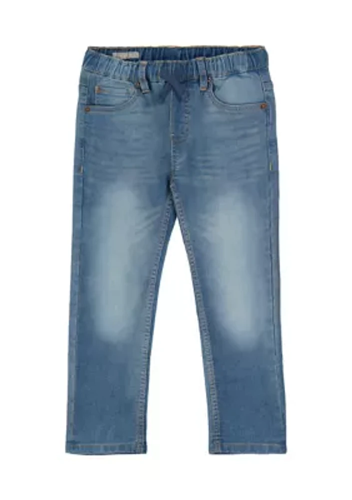 Boys 8-20 Knit Denim Pull On Pants