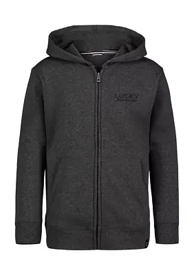 Boys 8-20 Vintage Zip Front Hoodie