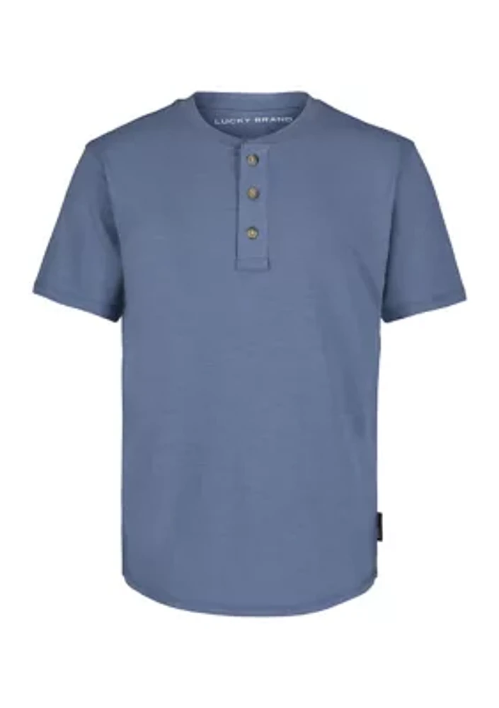 Boys 8-20 Short Sleeve Henley T-Shirt