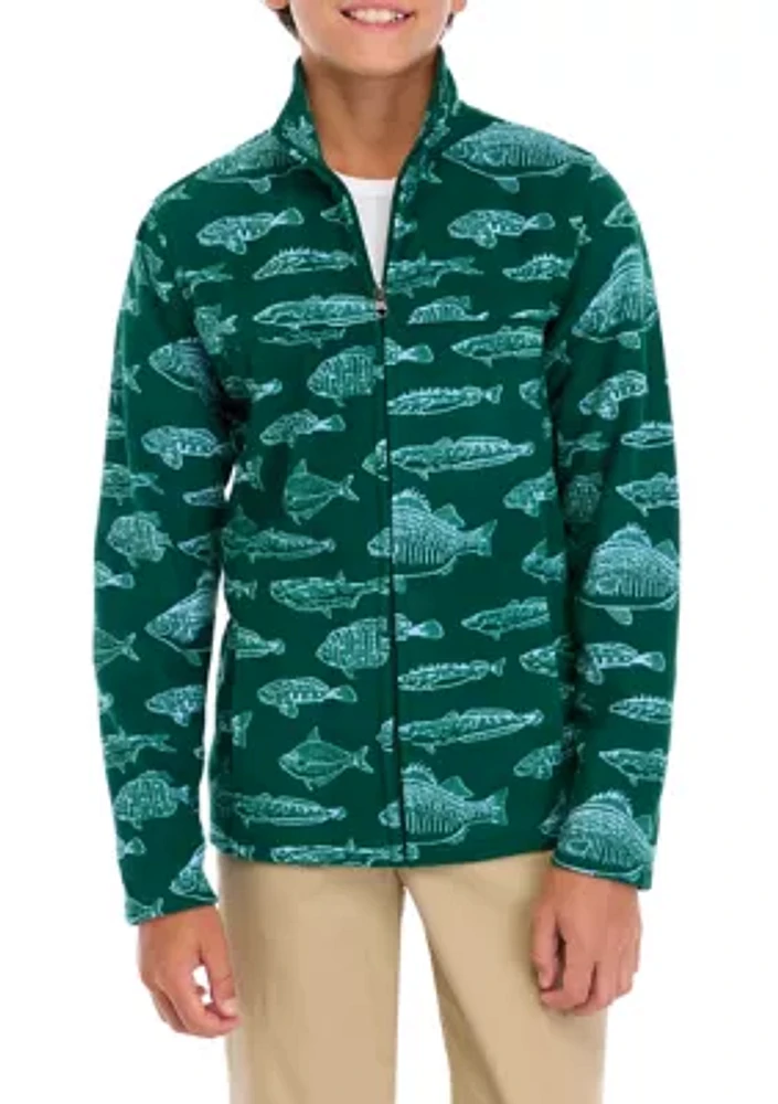 Boys 8-20 Printed Microfleece Jacket