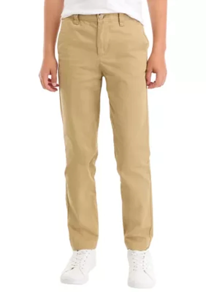 Boys 8-20 Twill Solid Pants