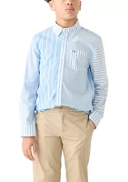 Boys 8-20 Mixed Stripe Button Down Shirt