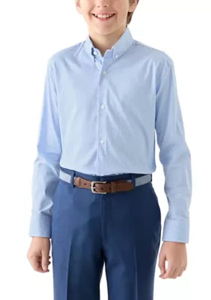 Boys 8-20 Long Sleeve Gingham Shirt