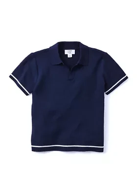 Boys 4-7 Short Sleeve Sweater Polo Shirt
