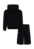Boys 4-7 Graphic Hoodie and Logo Shorts Set