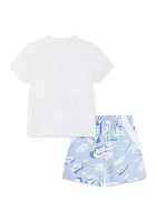 Boys 4-7 Jersey Mesh Graphic T-Shirt and Shorts Set