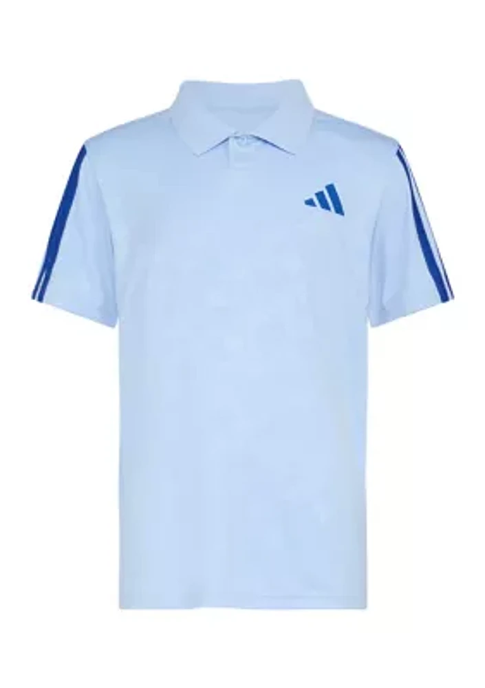 Boys 8-20 Short Sleeve Printed Legacy Deboss Polo Shirt
