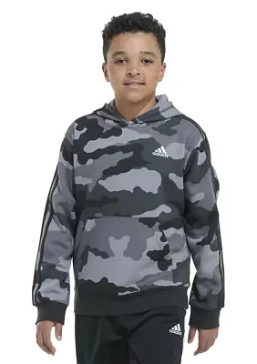 Boys 8-20 Long Sleeve France Camo Printed Pullover Hoodie - Extended Sizing