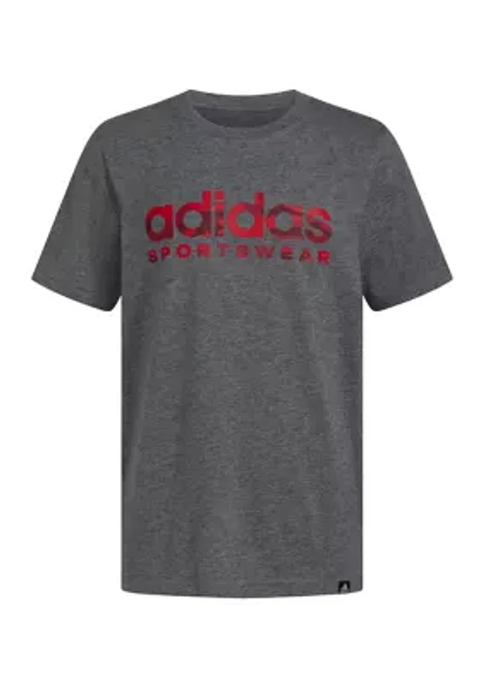 Boys 8-20 Short Sleeve Camo Linear Heather Graphic T-Shirt