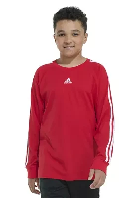 Boys 8-20 3 Stripe Raglan T-Shirt - Extended Sizing