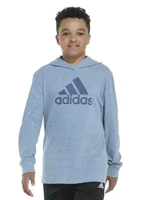 Boys 8-20 Hooded Long Sleeve Graphic T-Shirt - Extended Sizing