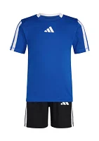 Boys 4-7 3 Stripe Soccer T-Shirt and Shorts Set