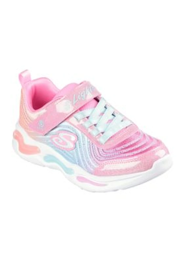 Youth Girls S-Lights® Ombré Express Sneakers: Wavy Beams