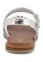 Chaisee Braided Metallic Flat Sandals