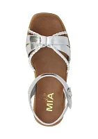 Chaisee Braided Metallic Flat Sandals