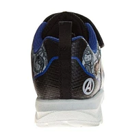 Marvel Avengers, Iron Man, Captain America Boys' Light Up Sneakers. (Toddler/Little Kids)