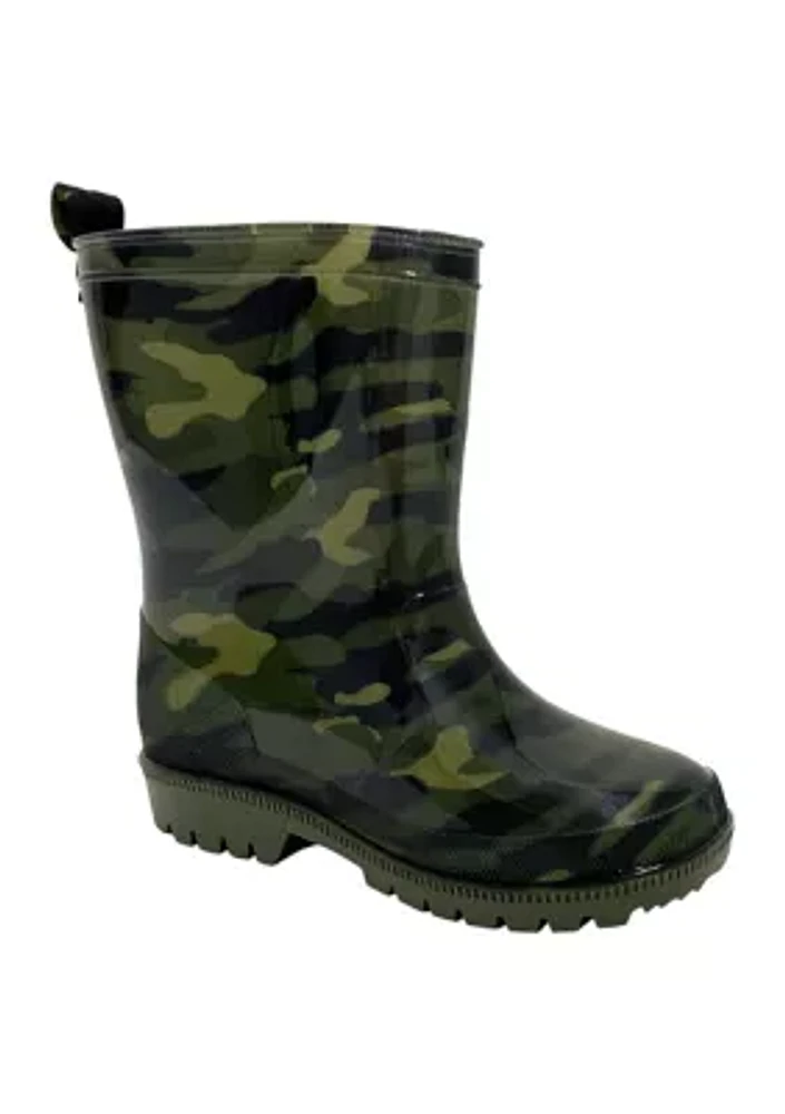 Youth Boys Camo Rain Boots