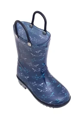 Little Kid Boys Shark Print Rainboots