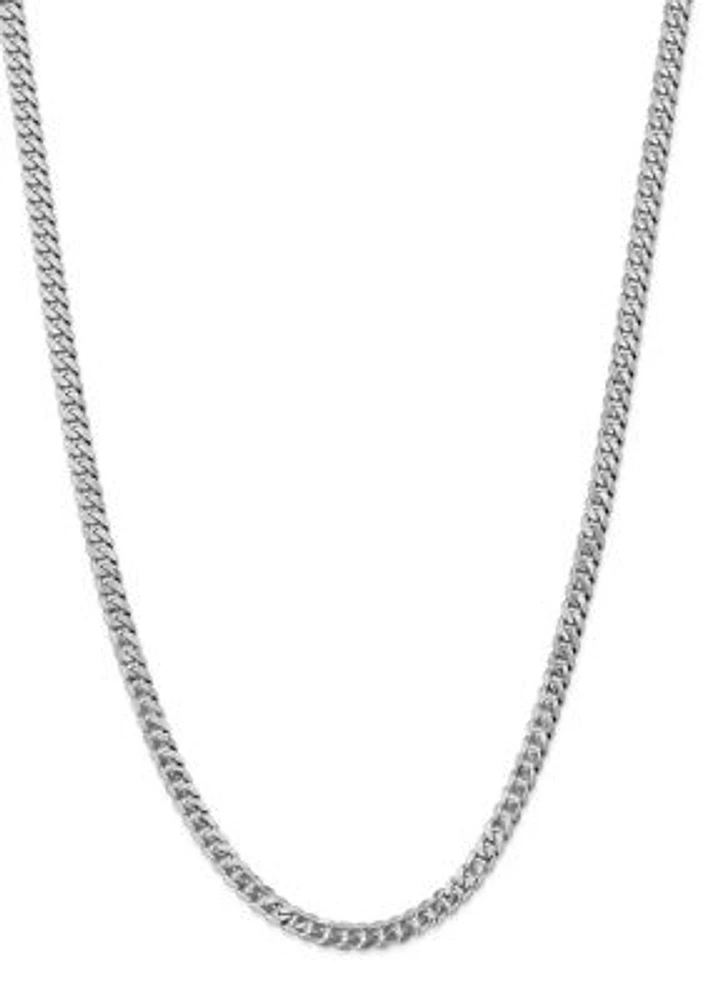 Men's 14K Gold Millimeter Beveled Curb Chain Necklace