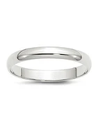 Women's 14K White Gold Millimeter Lightweight Half Round Band