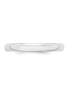 Women's 14K White Gold Millimeter Lightweight Half Round Band
