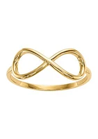 14K Yellow Gold Polished Infinity Ring