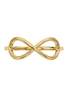 14K Yellow Gold Polished Infinity Ring